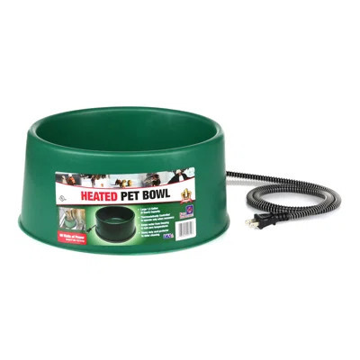Farm Innovators P-60 1.5 Gallon Electric Heated Pet Water Bowl, 60 Watt, Green | Wayfair North America