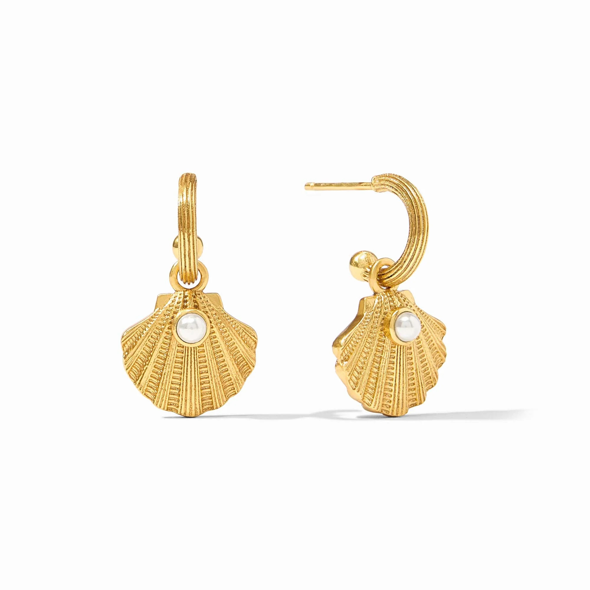 Sanibel Shell Hoop & Charm Earrings | Julie Vos | Julie Vos