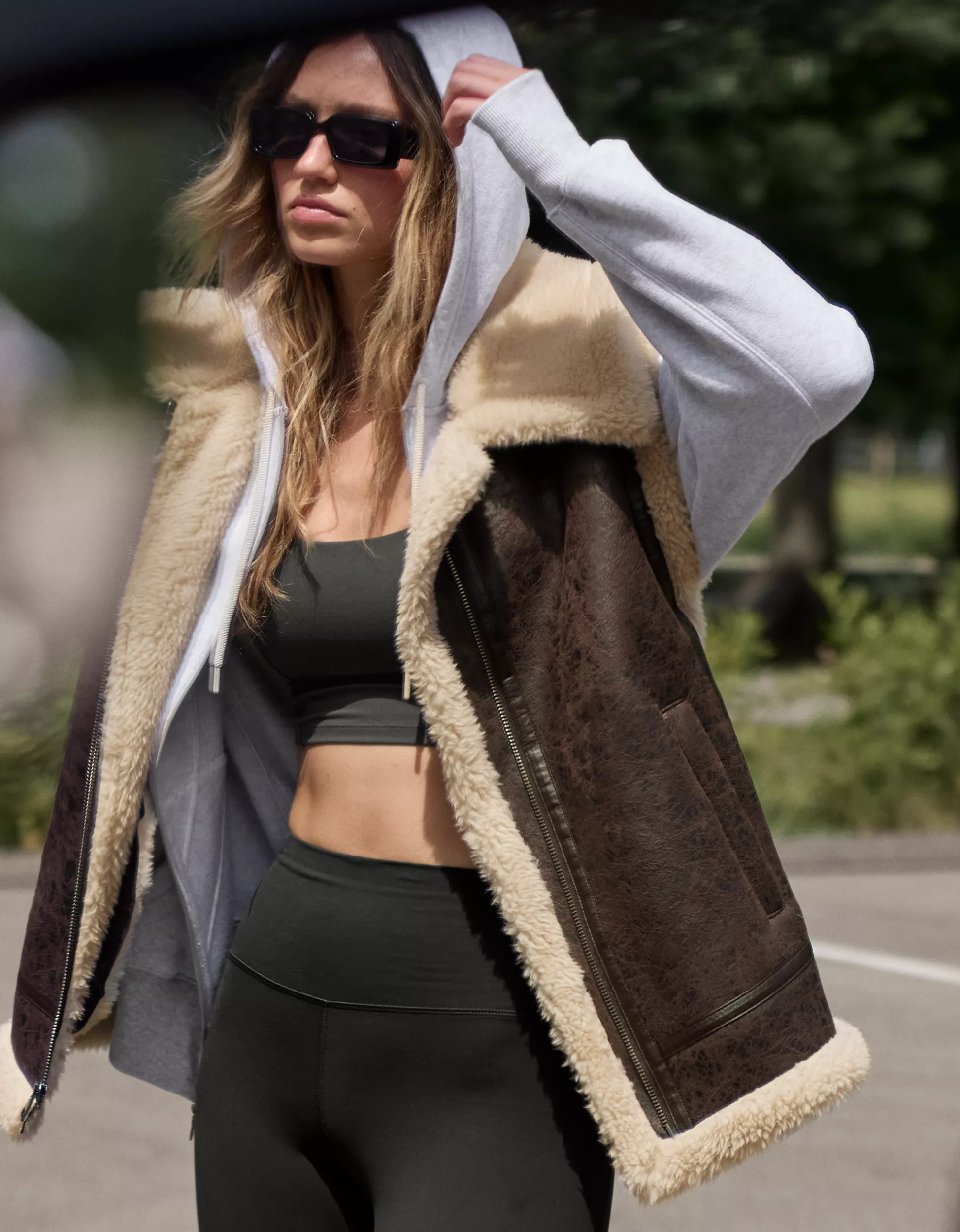 OFFLINE By Aerie Cloud Fleece Full Zip Sweatshirt | Aerie