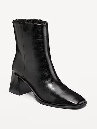 Square-Toe Block Heel Boot for Women | Old Navy (US)