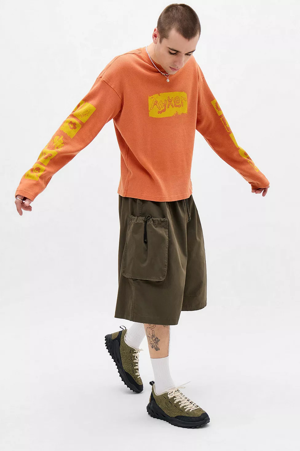 Ayker Khaki Forager Shorts | Urban Outfitters UK