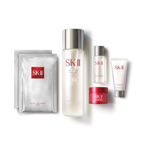SK-II Bestsellers Skincare Gift Set - Anti Aging Skincare Set Includes Full Size Facial Essence, Travel Size Cleanser, Toner & Face Cream & 2 Sheet Masks (6 Count) | Amazon (US)
