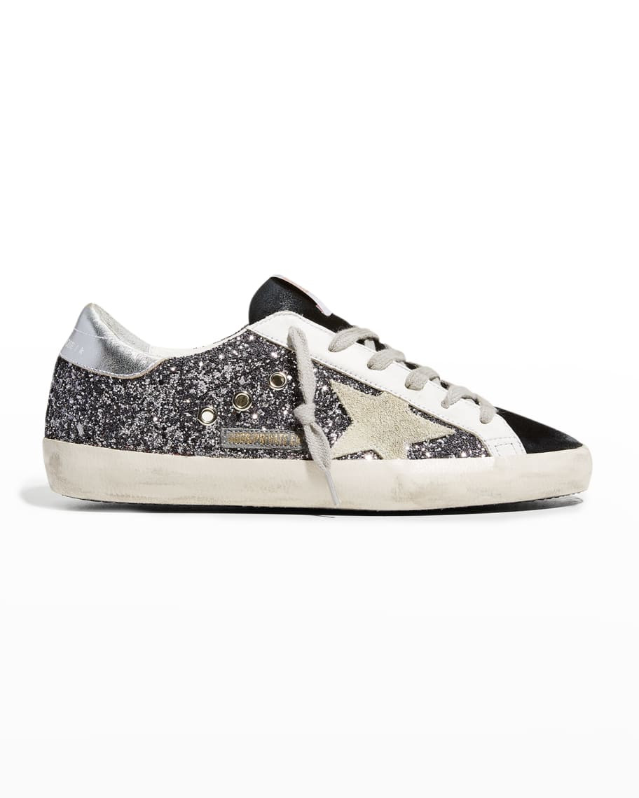 Golden Goose Superstar Glitter Low-Top Sneakers | Neiman Marcus