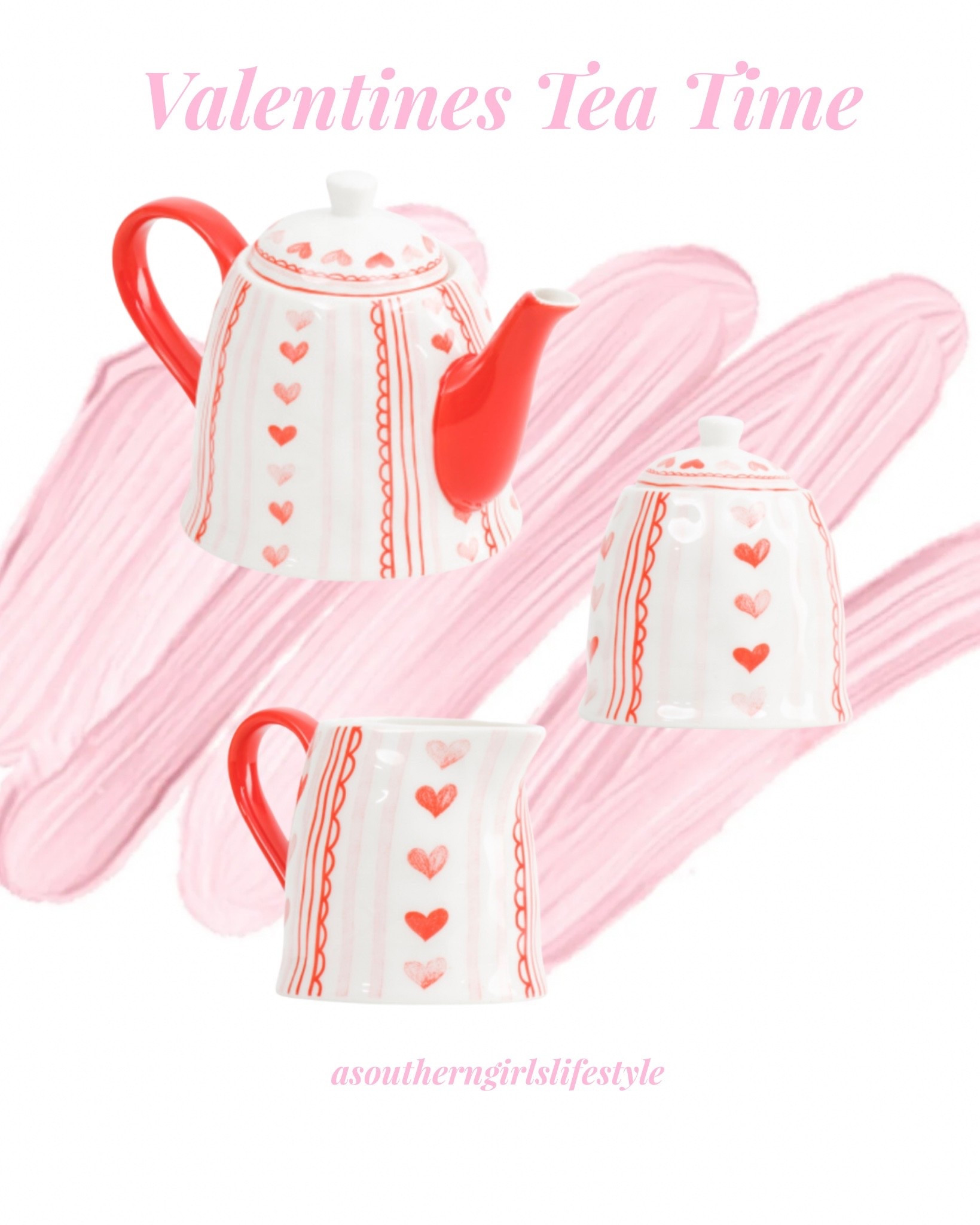 Darling Heart Trio for Tea Time or Coffee!

Teapot, Creamer & Sugar Bowl

Valentine’s Day. Valentines. Home Decor 

#LTKFindsUnder50 #LTKHome #LTKSeasonal