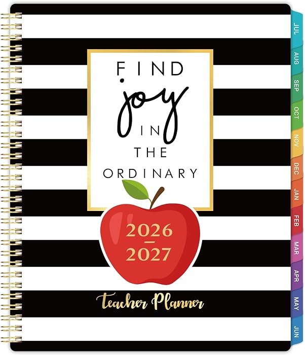 Teacher Planner 2026-2027 - Weekly & Monthly Lesson Plan Book, July 2026 - June 2027, 8.5" x 11",... | Amazon (US)