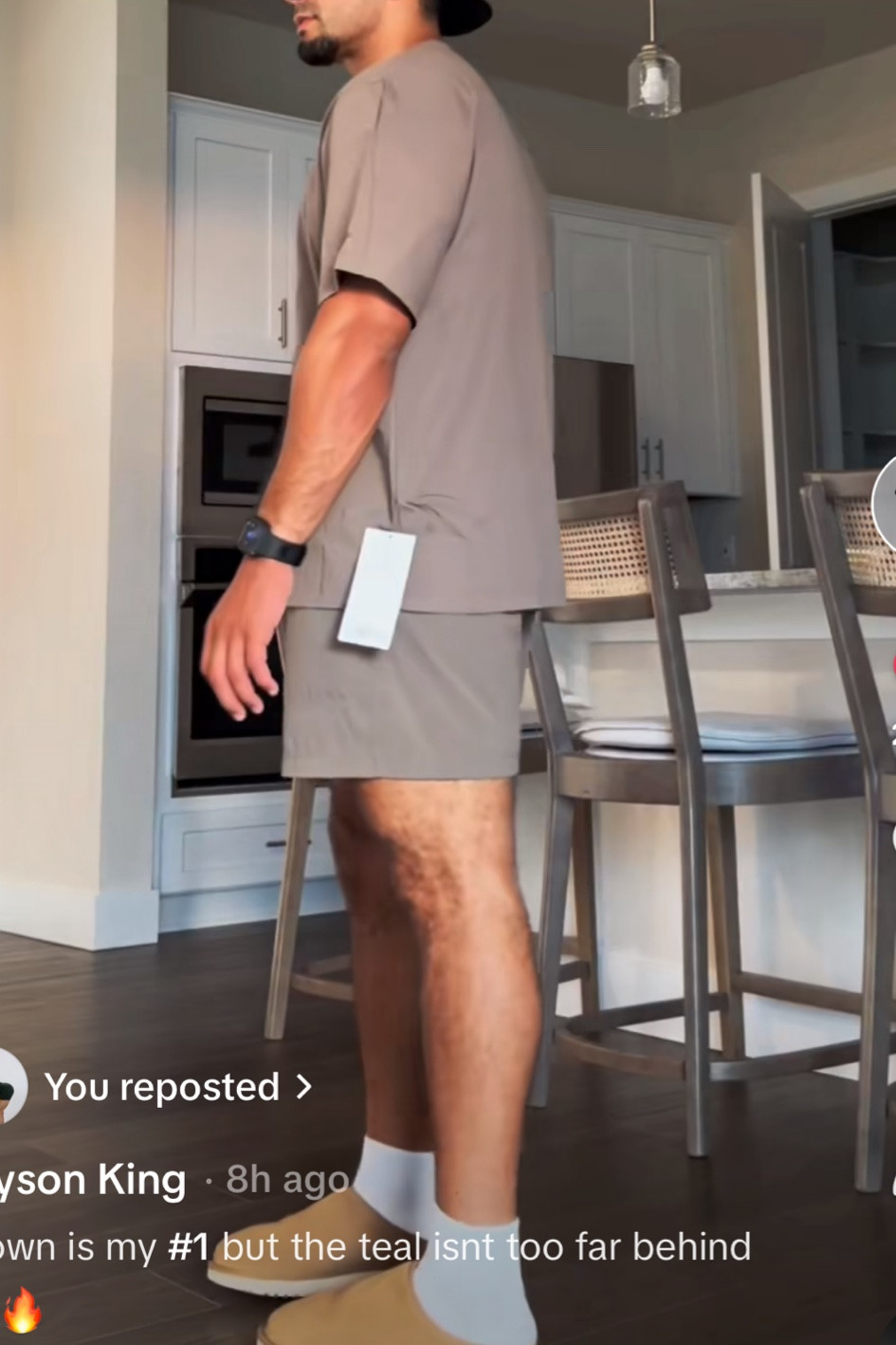 Jay 6ft 
XL shirt 
L shorts 