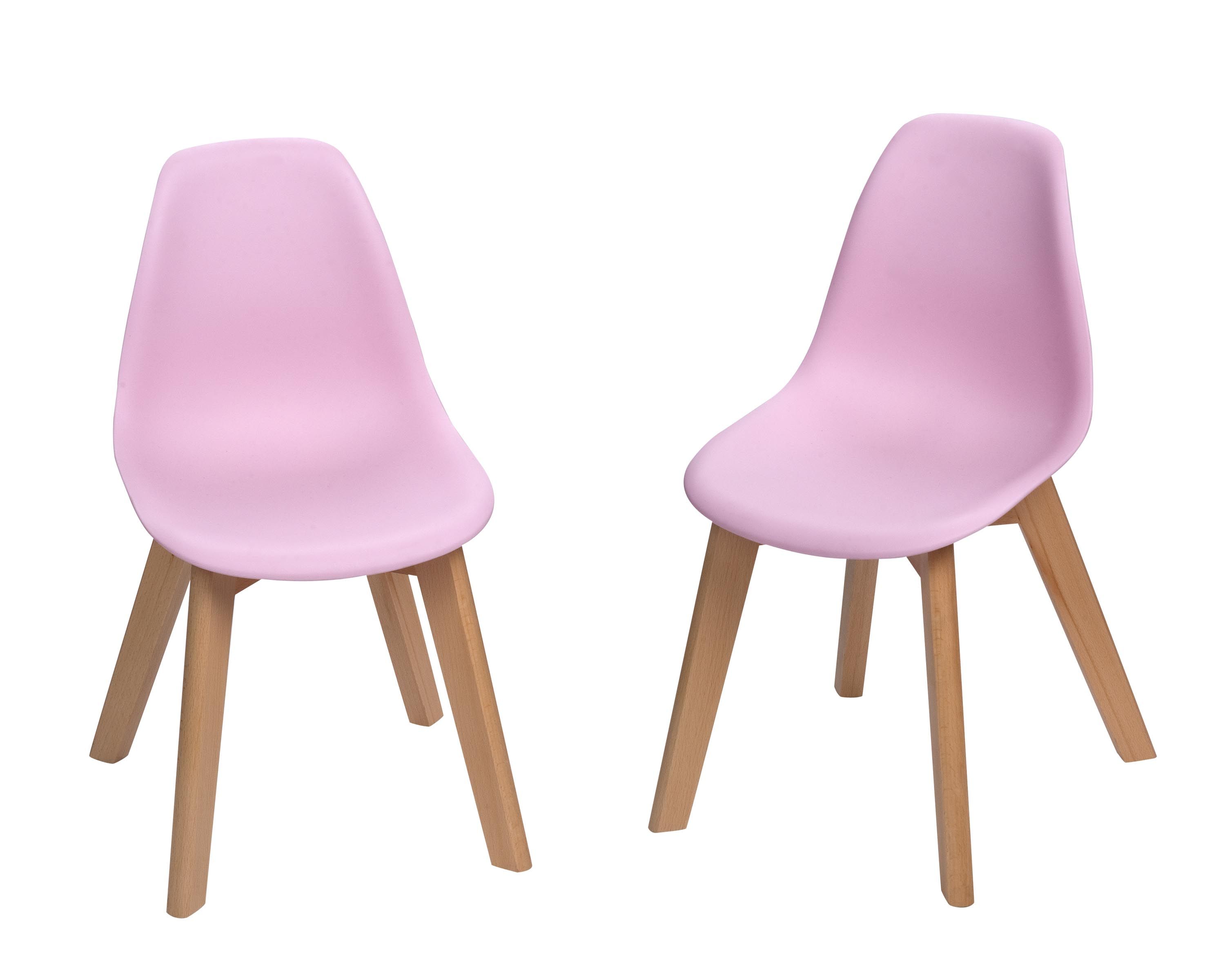 Modern Kids Chairs with Beech Legs (Set of 2 Pink Chairs) - Walmart.com | Walmart (US)