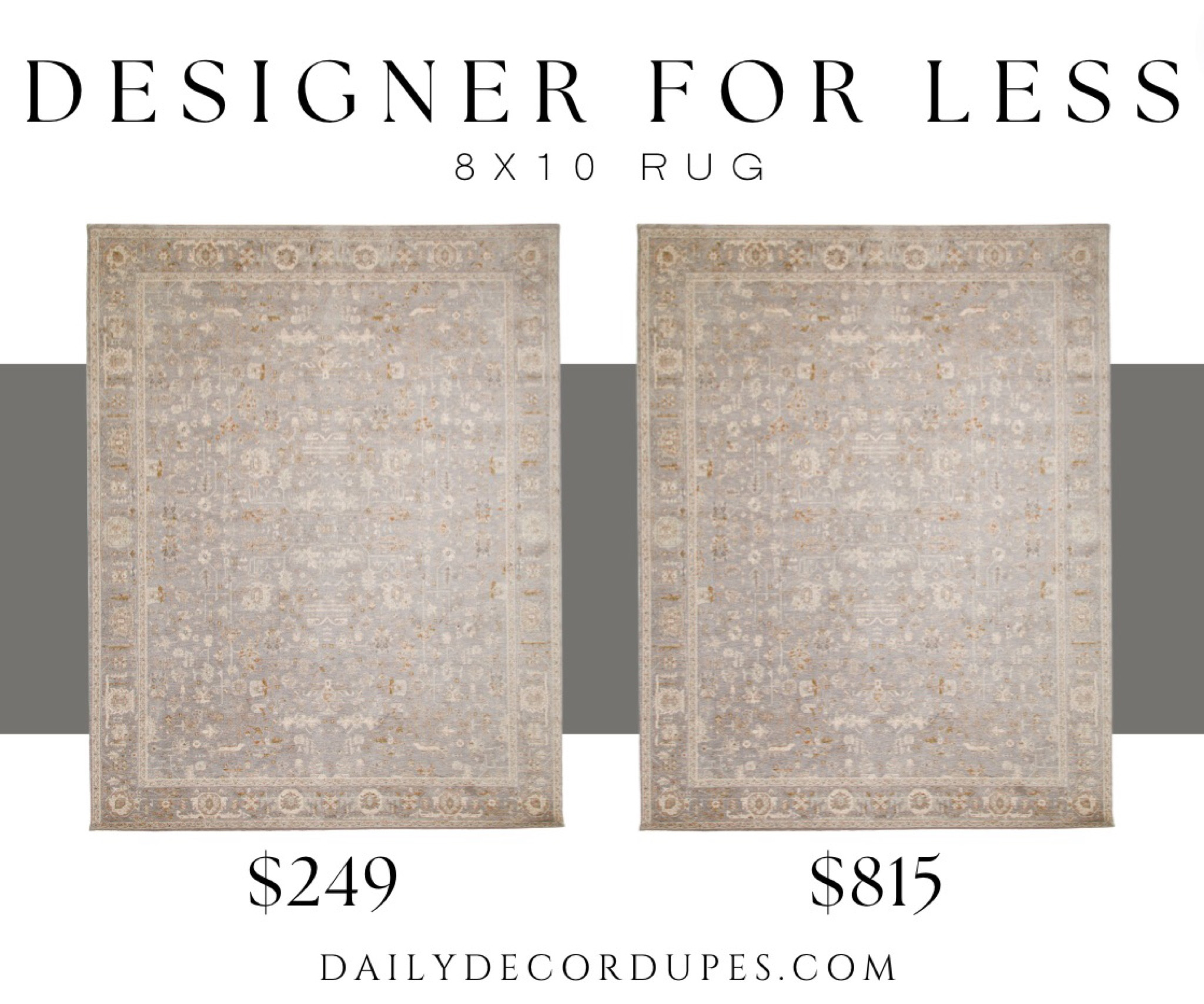 8x10 designer rug for less. Neutral organic modern design style 8’ x 10’ rug. $249 with free shipping vs. $815 designer. Brown, gray, tan, beige, ivory color tones. Dupe dupes more affordable option find replica copy cat similar look for less budget friendly affordable cheap cheaper beautiful pretty. Clearance sale coupon code discount code promo code  Inspo inspiration inspired by idea ideas Love dupes like these? I share multiple every day in my FB group “DAILY DECOR DUPES”#LTKFind

#LTKhome #LTKsalealert