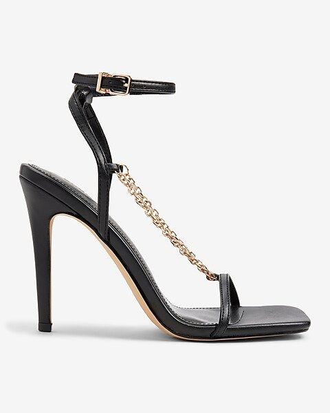 Chain Strap High Heeled Sandals | Express