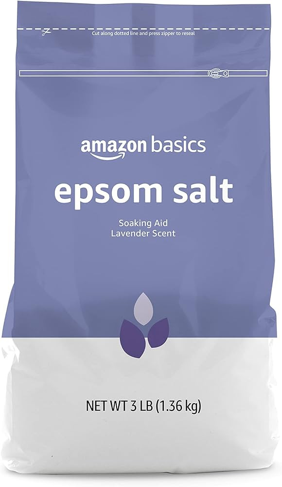 Amazon Basics Epsom Salt Soaking Aid, Lavender Scented, 3 Pound, 1-Pack (Previously Solimo) | Amazon (US)