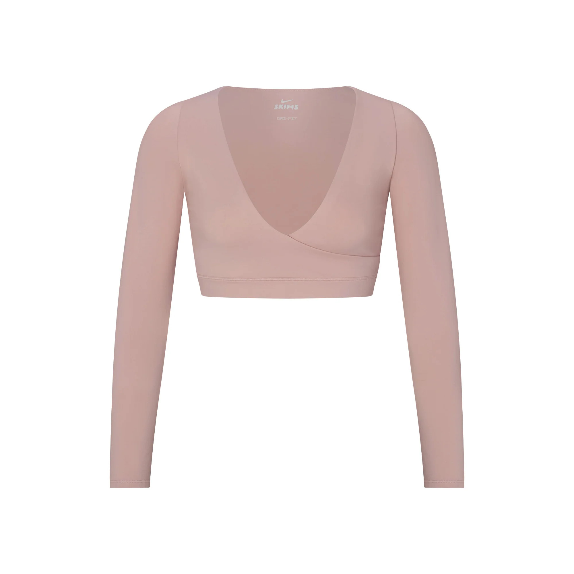 NikeSKIMS MATTE WRAP LONG SLEEVE CROPPED TOP | HIMALAYAN | SKIMS | SKIMS (US)