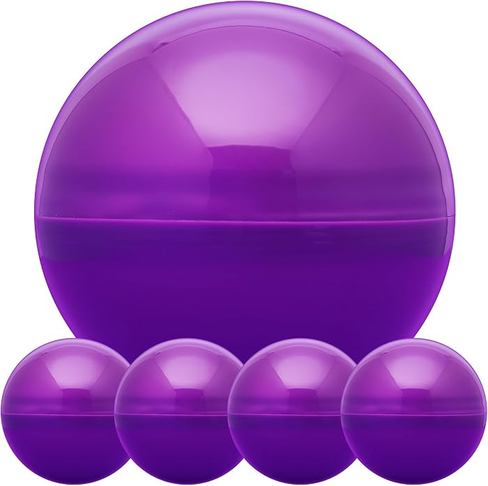 Big Claw Machine Capsules Purple Plastic Sphere Party Favor Containers Round 5 pcs 7.9 inch Jumbo... | Amazon (US)