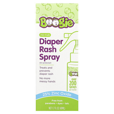 Boogie Wipes, No-Rub Diaper Rash Spray , 1.7 fl oz (49 ml) | iHerb