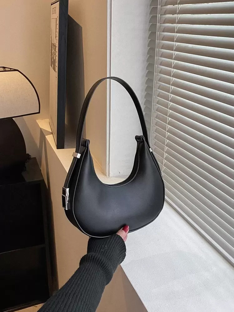 Women Solid Color Minimalist Hobo Bag | SHEIN