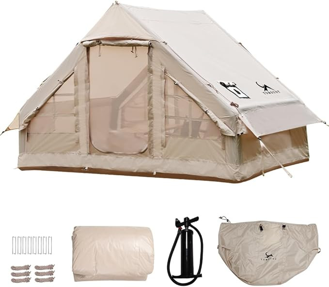 TOMOUNT 4 Season Inflatable Camping Tents Air Glamping Tents Cabin House Tent | Amazon (US)