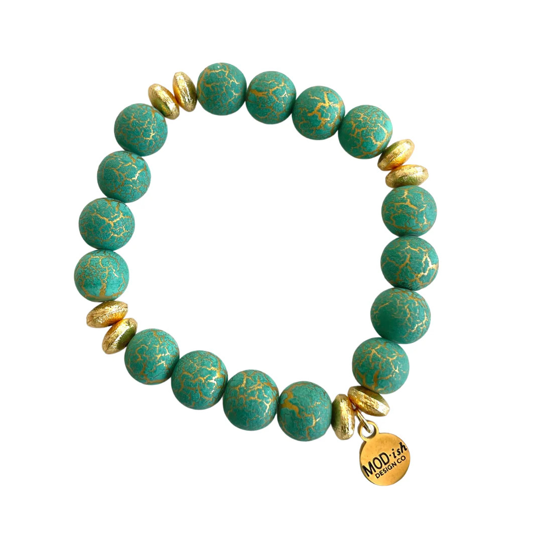 Aspen Bracelet in Turquoise Crackle | MODish Design Co