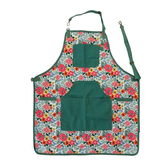 Expert Gardener Floral Apron, Adjustable Gardening Apron with Pockets | Walmart (US)