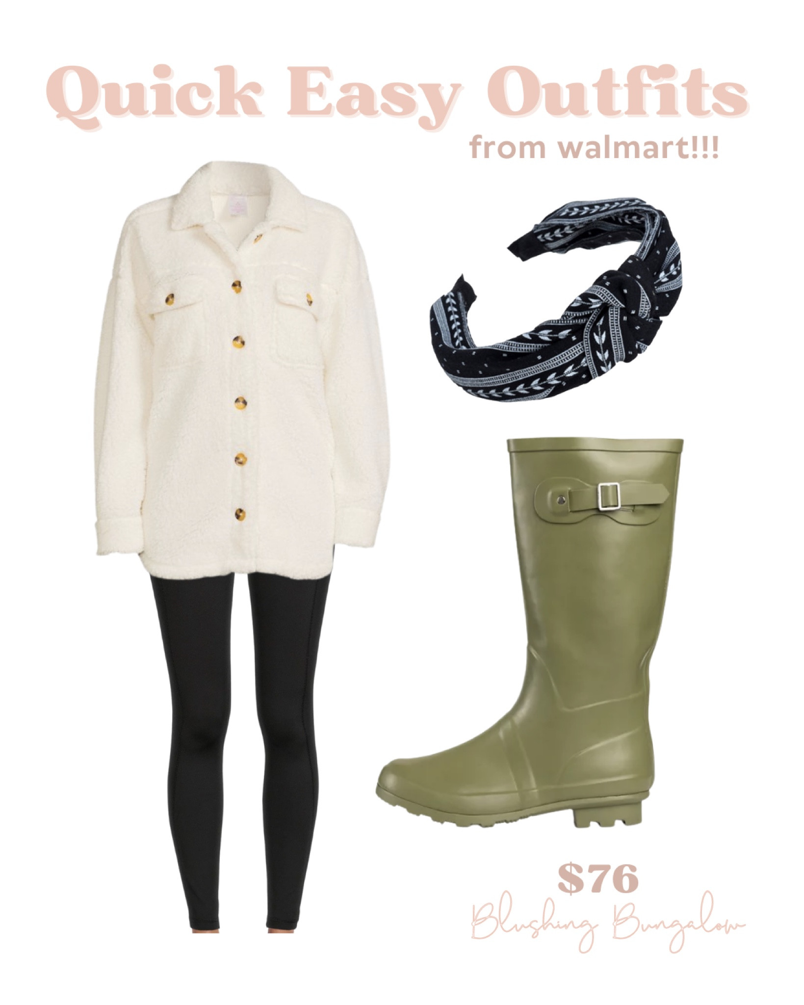 Walmart outfits, Walmart fashion, leggings, white sherpa shacket, shackets, rain boots, head bands, leggings, winter outfits, spring outfits, fall outfits, holiday outfits, Christmas outfit, New Year’s Eve. #walmart #walmartfashion #shackets #sherpashackets #rainboots

#LTKSeasonal #LTKfit #LTKGiftGuide