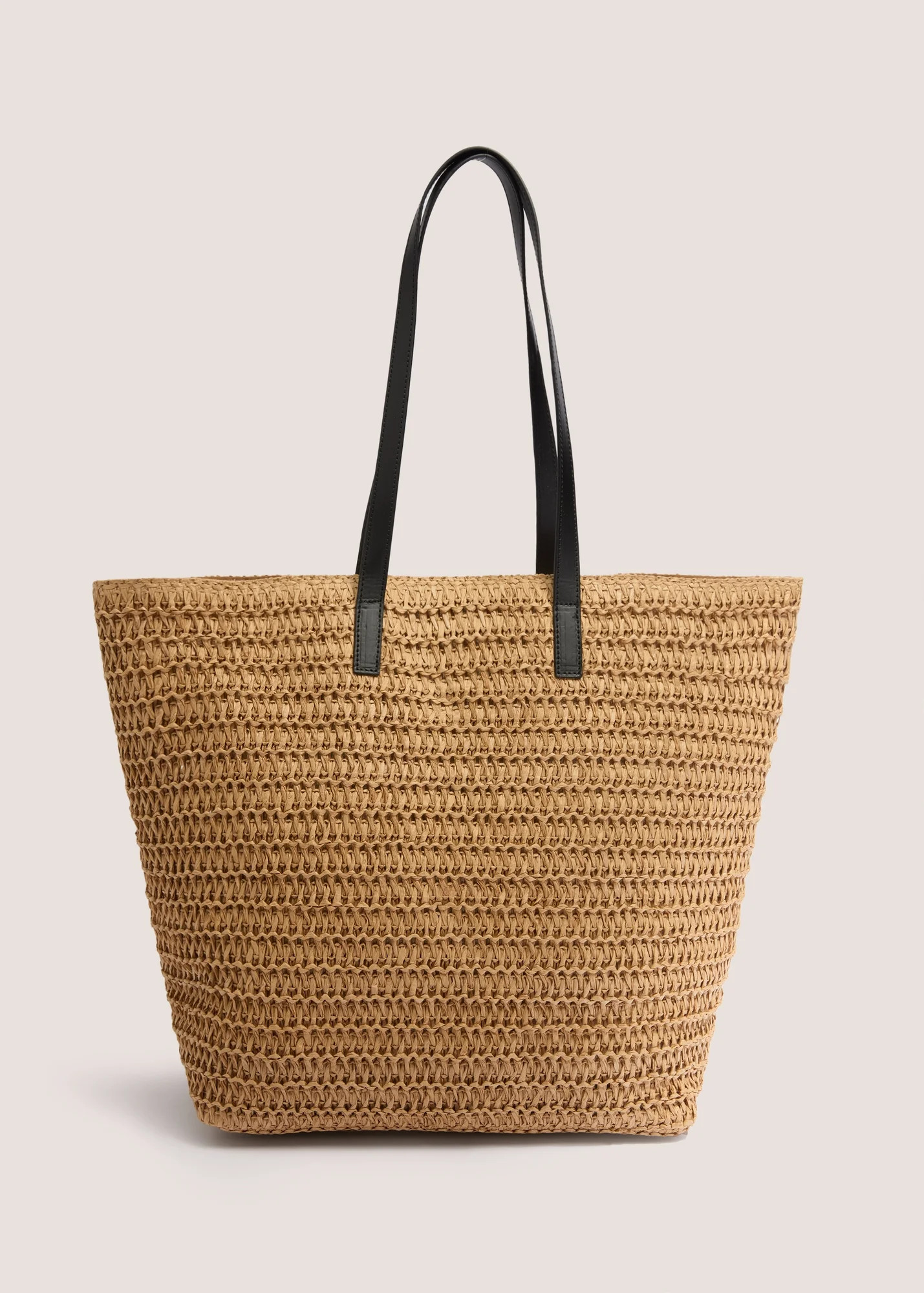 Natural Straw Shopper Beach Bag | Matalan (UK)