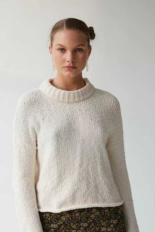 UO Milo Chenille Mock Neck Sweater | Urban Outfitters (US and RoW)
