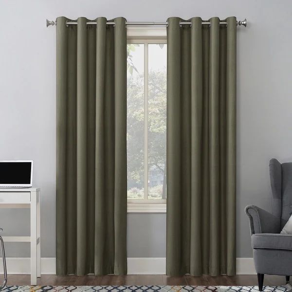 Sun Zero Duran Thermal Insulated Total Blackout Grommet Curtain Panel, Single Panel | Overstock.c... | Bed Bath & Beyond
