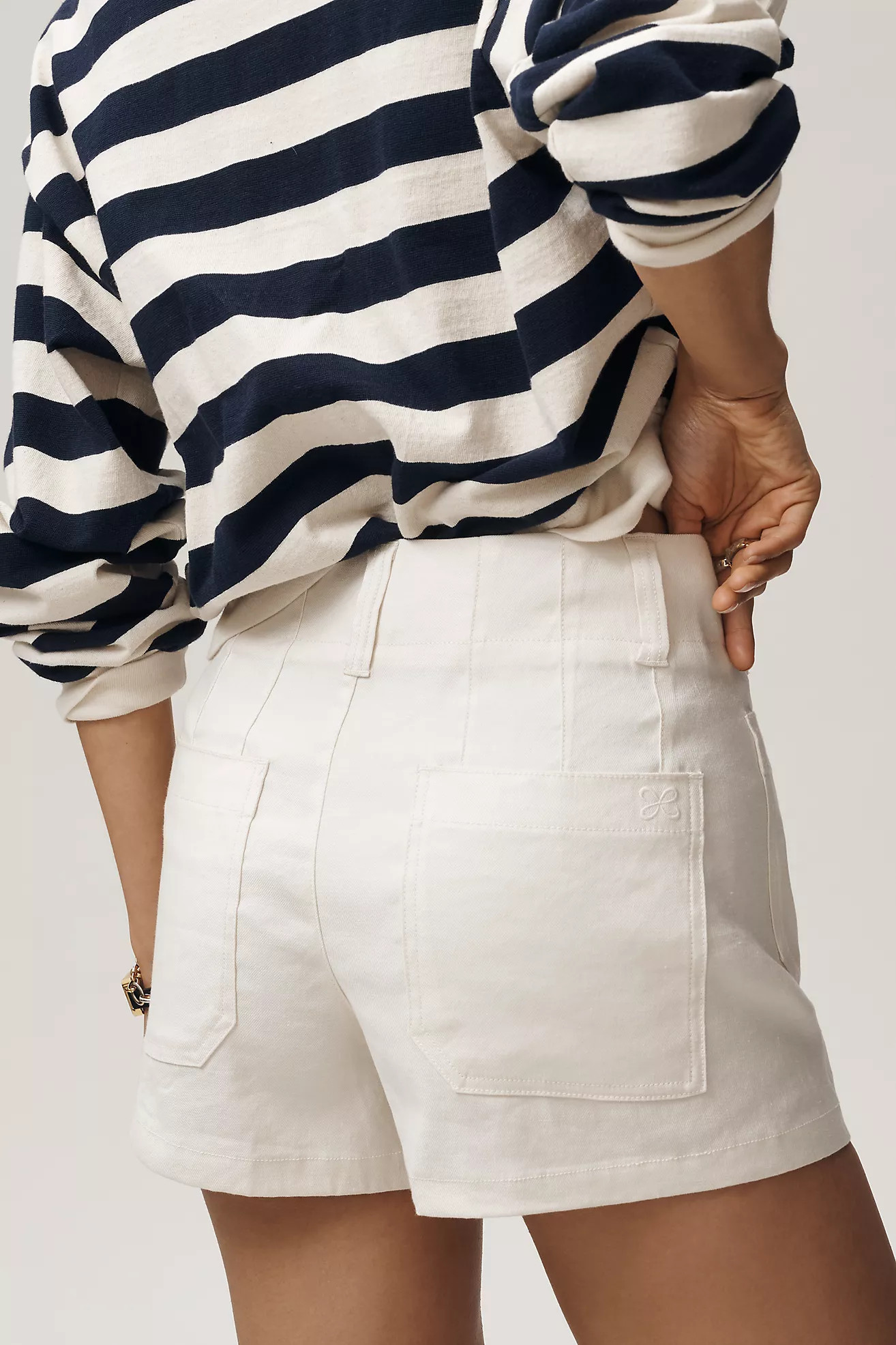 Colette European Linen Stretch High-Rise Shorts | Anthropologie (US)