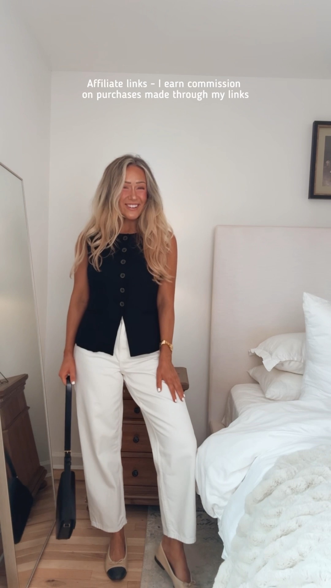 Affiliate links - I earn commission on purchases made through my links

Elevated casual summer outfits
Old money style
Sleeveless vest
Zara jeans