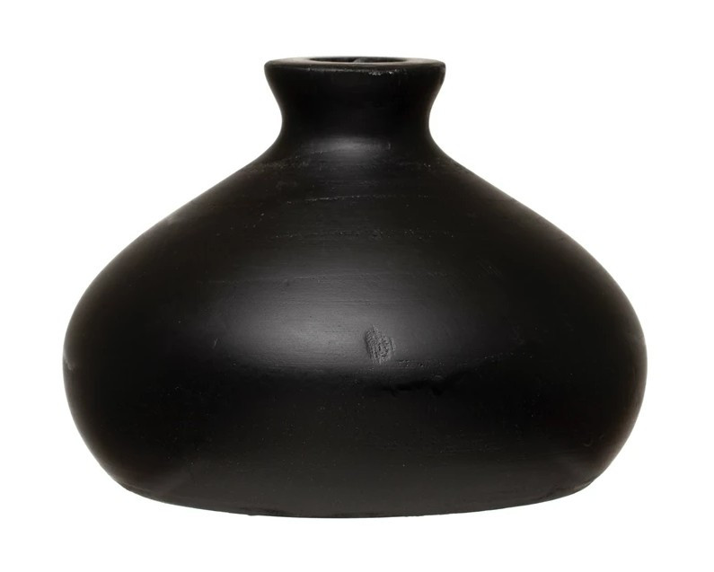 BLACK WOOD VASE - 305 Deco Living | 305 Deco Living & Co