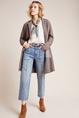 Pilcro High-Rise Seamed Straight Jeans | Anthropologie (US)