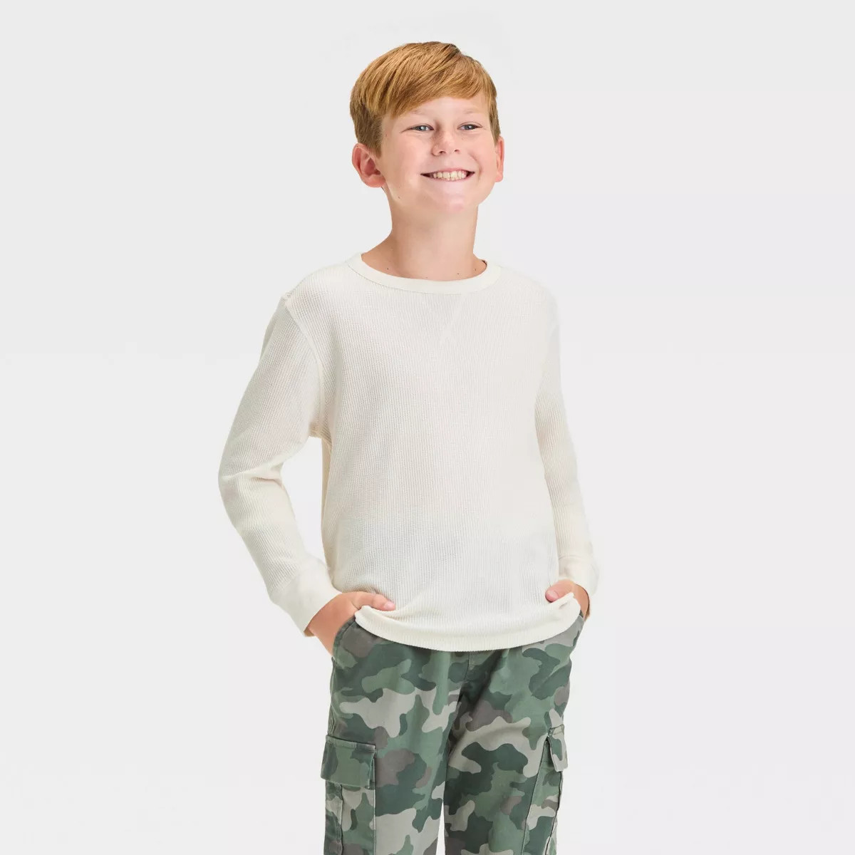 Boys' Long Sleeve Thermal T-Shirt - Cat & Jack™ | Target