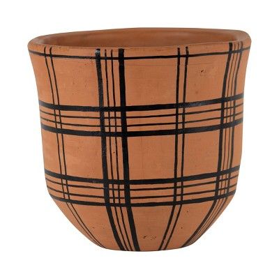 Natural Handthrown Terracotta Planter with Pattern - Foreside Home & Garden | Target