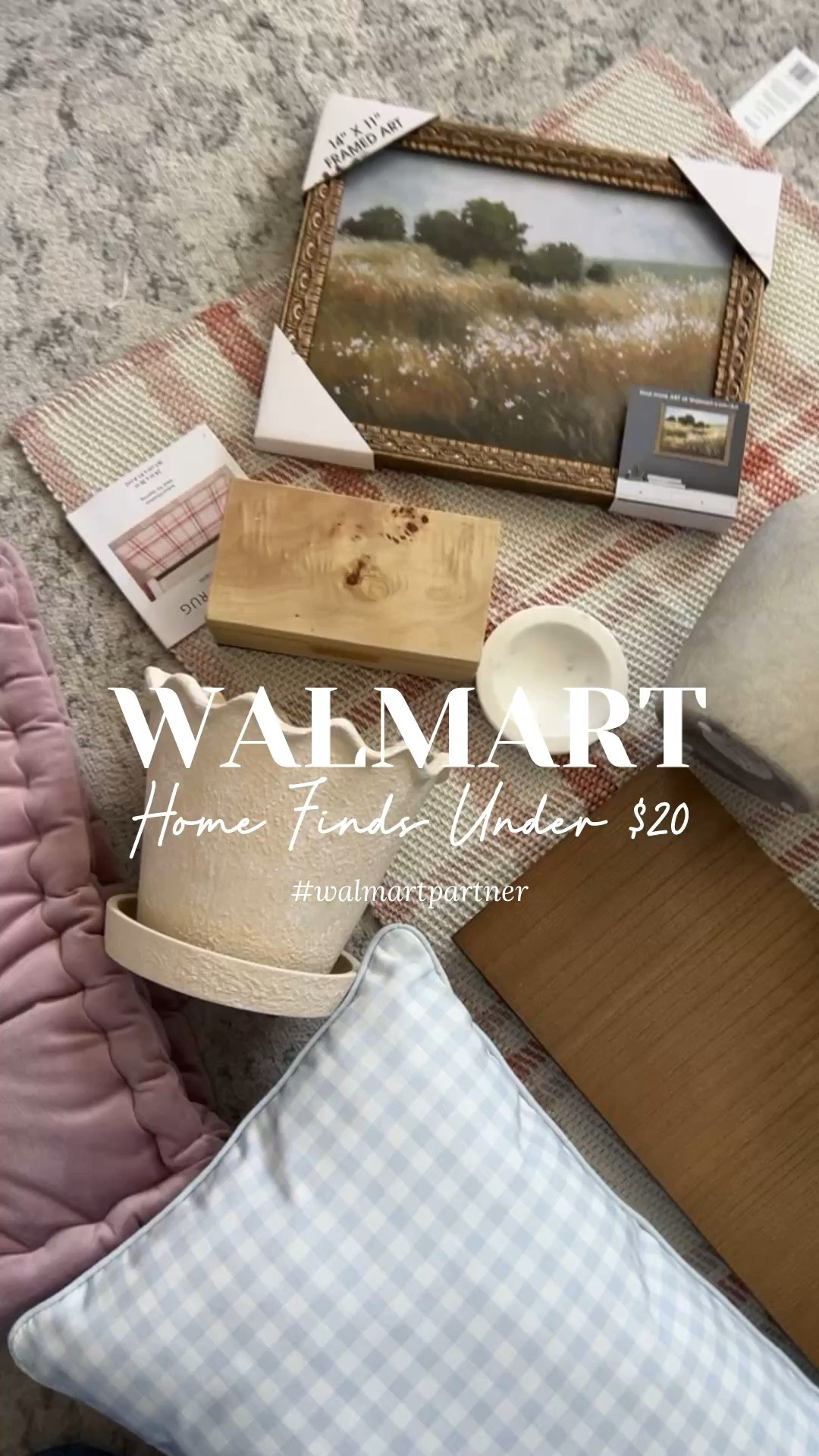 #walmartpartner New home finds under $20! I’m not exaggerating when I say these items look so high-end and beautiful. Treat yourself to a new vase, planter, entryway rug or artwork to celebrate the start of spring! #walmart @walmart #walmarthome 

#LTKHome