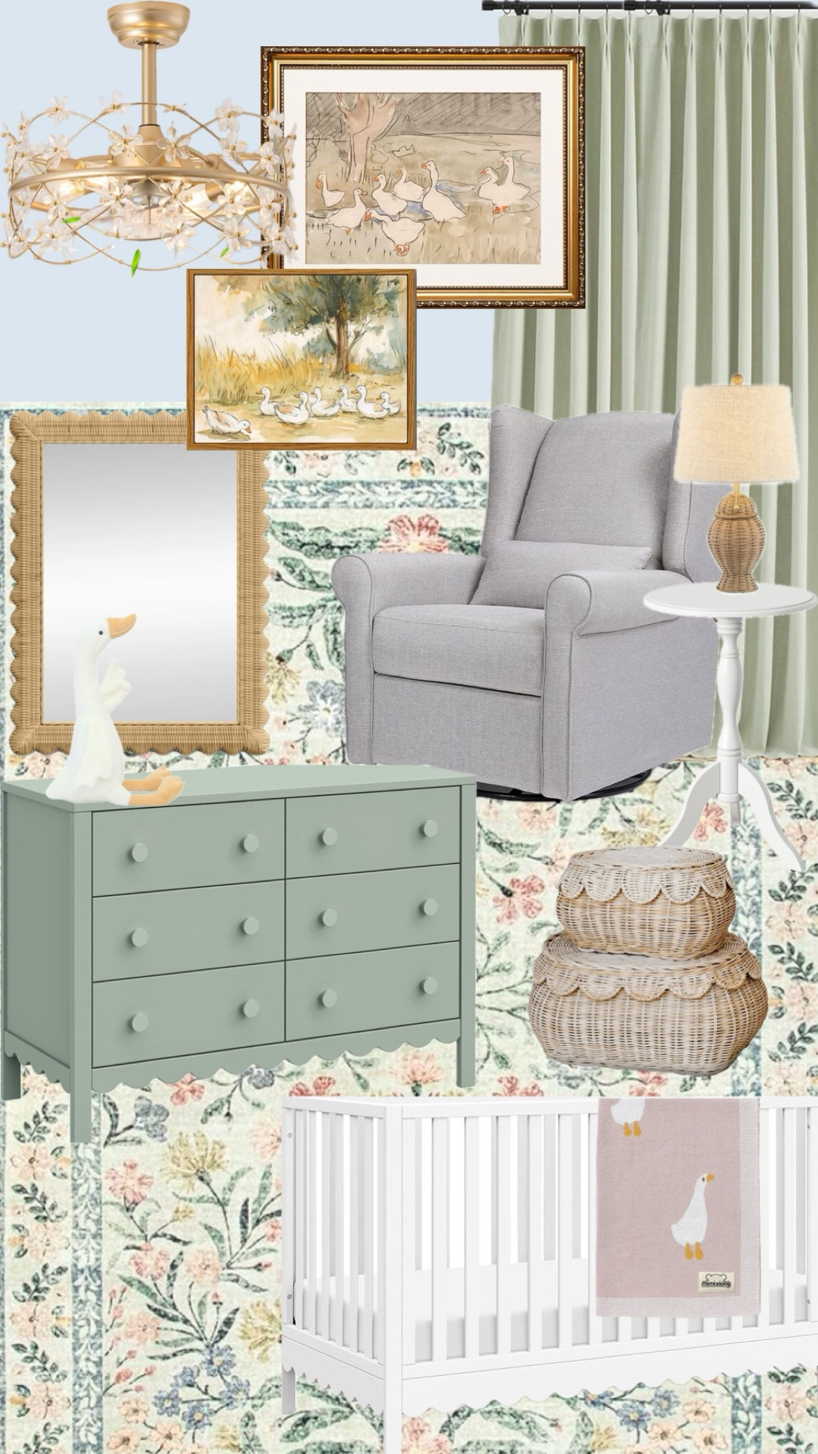 Grandmillennial girls nursery 🦆

#LTKBaby #LTKKids #LTKBump