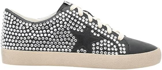 Mi.iM Joann Rubber Sole Lace-up Rhinestone Suede Star Sneakers | Amazon (US)