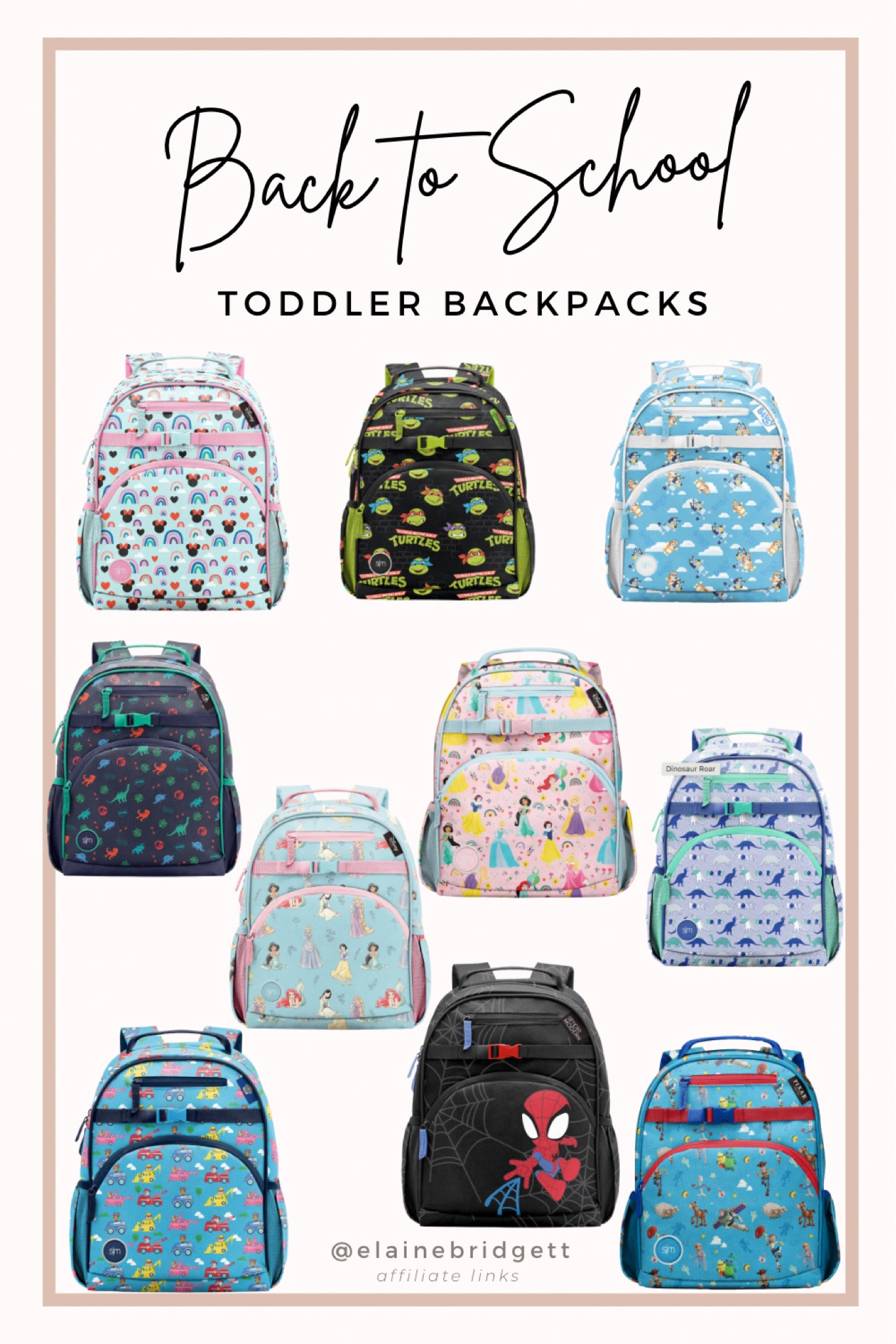 Cutest character toddler backpacks and great quality!  

Small size for toddlers, medium available for kids!

Back to school, back to school supplies, kids backpacks, cute backpacks for kids, bluey backpack, princess backpack, paw patrol backpack, spidey backpack, superhero backpack, dinosaur backpack, avengers backpack, Disney backpack, Toy Story backpack, Minnie backpack, ninja turtles backpack, minions backpack, toddler boys backpacks, toddler girls backpacks, kindergarten backpacks, preschool backpack 

#LTKBacktoSchool #LTKKids #LTKFindsUnder50