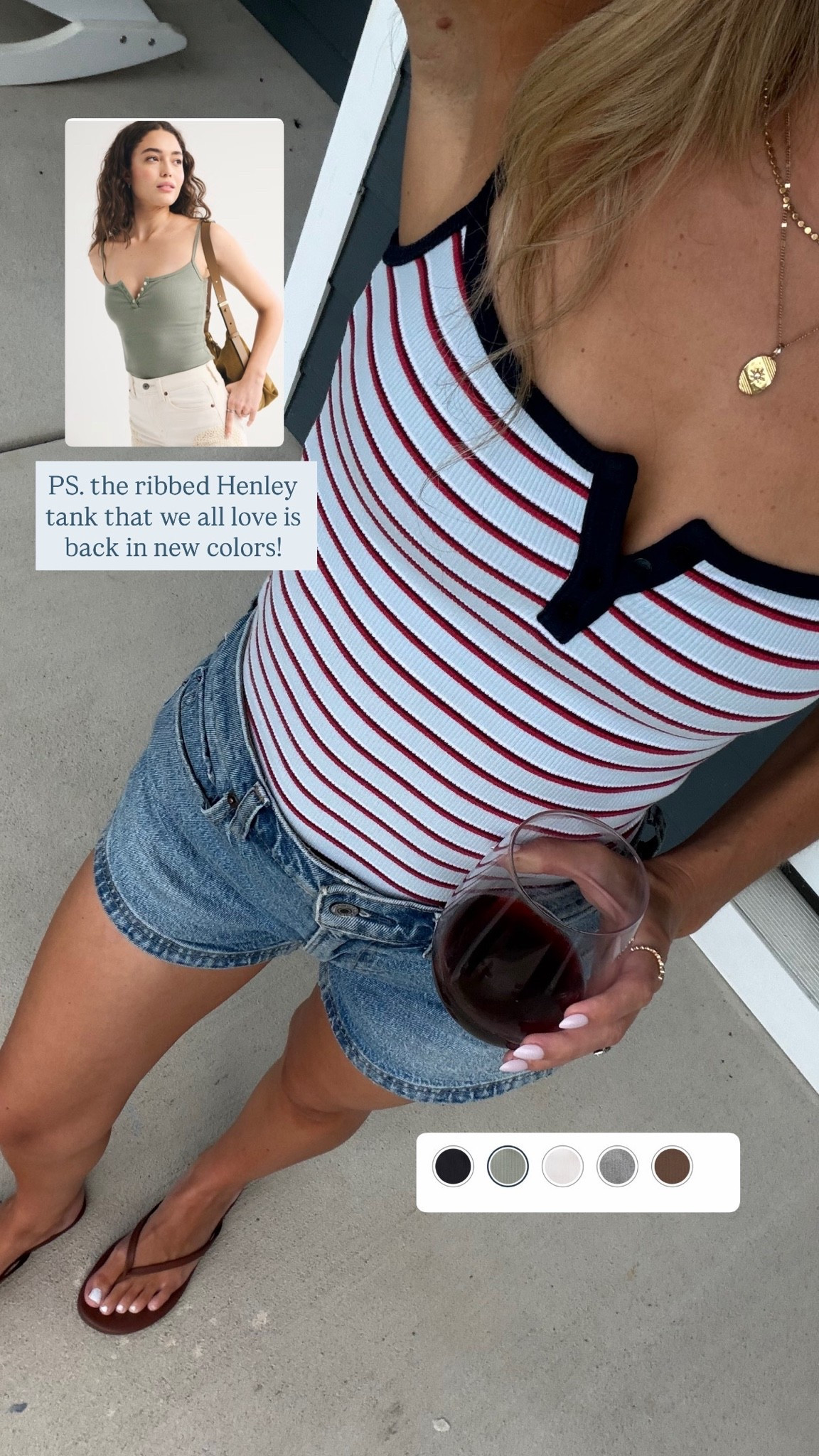 The ribbed Henley tank top we all love is back in new colors! Size xs and it has a built in bra! Code SUMMERAF stacks!!!

#LTKootd #LTKSaleAlert #LTKPetite