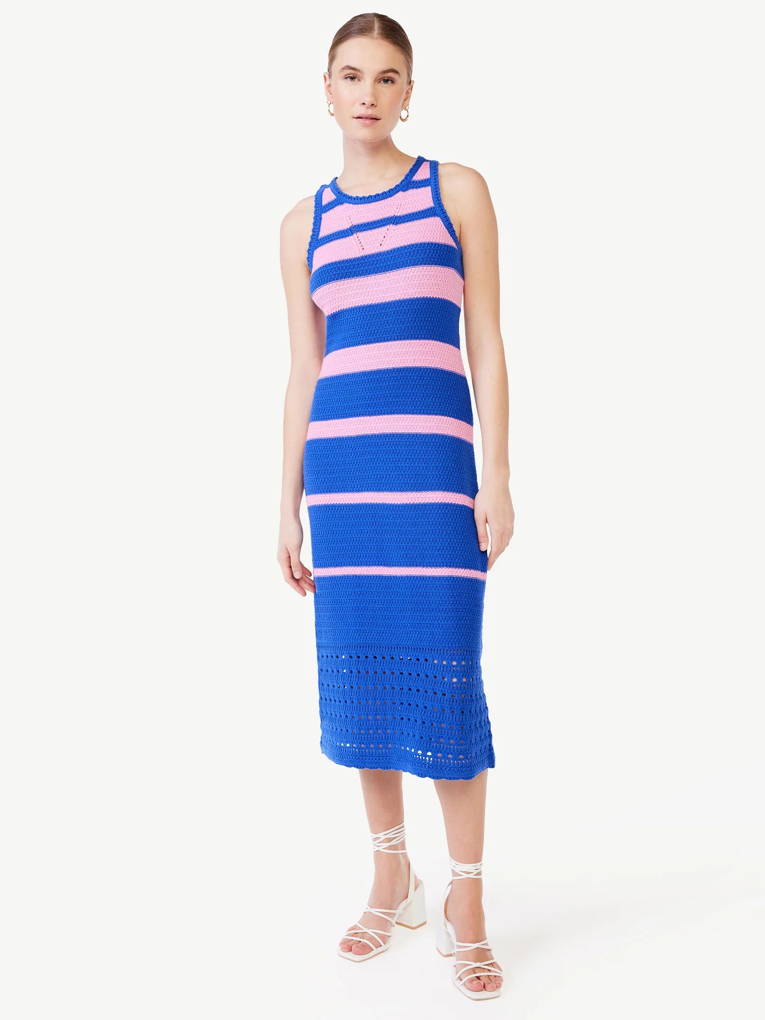 ScoopScoop Women’s Striped Crochet Dress, Mid-Calf LengthUSD$38.00(4.6)4.6 stars out of 17 revi... | Walmart (US)