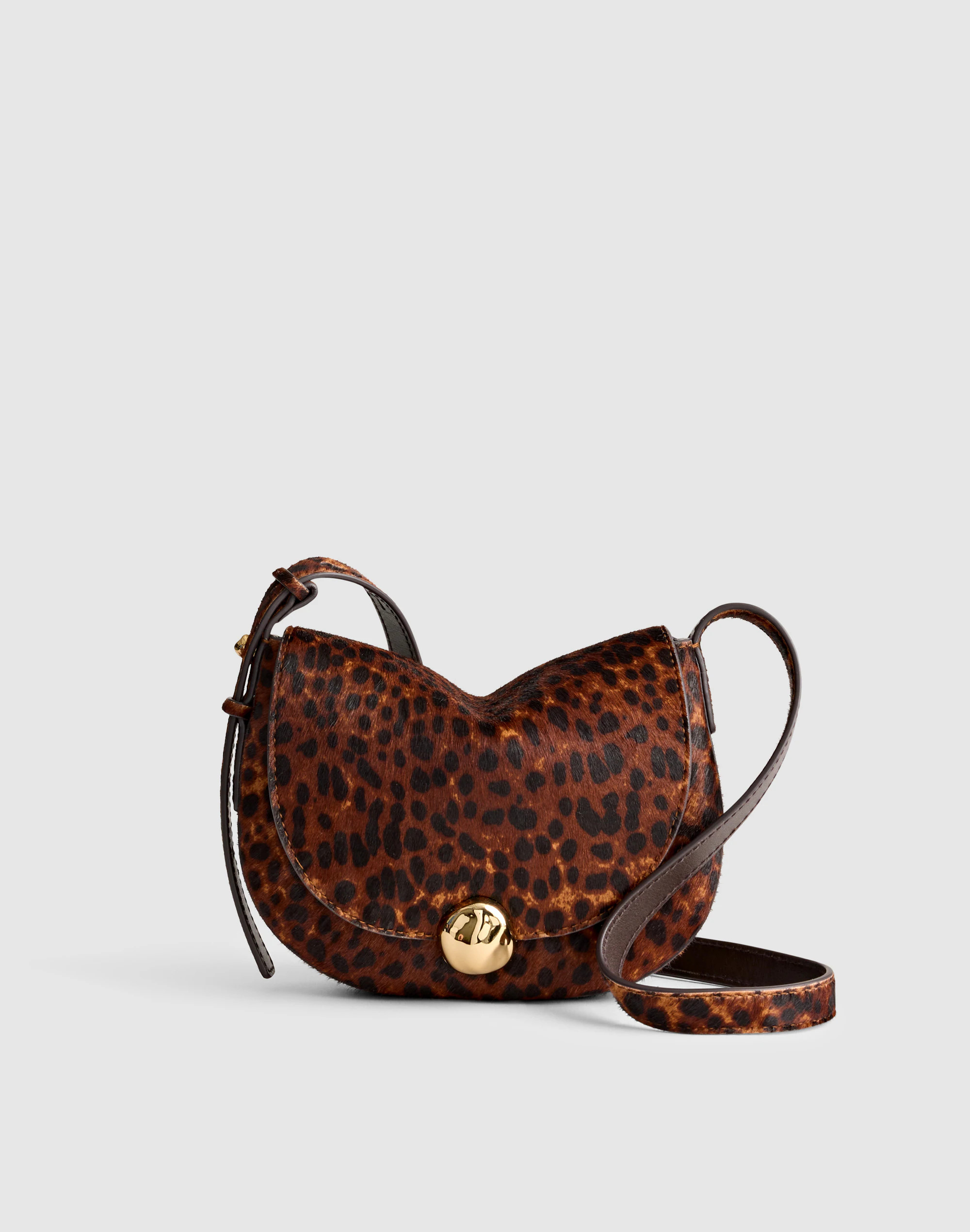 The Dakota Saddle Crossbody Bag in Leopard-Print Haircalf | Madewell