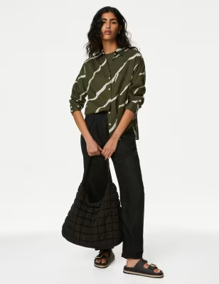 Pure Cotton Printed Collared Shirt | Marks and Spencer US