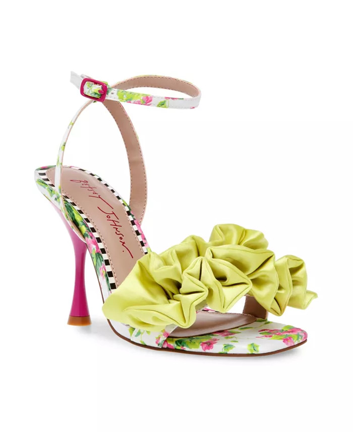 Women's Elmira Ruffled Floral Heel Sandals | Macys (US)