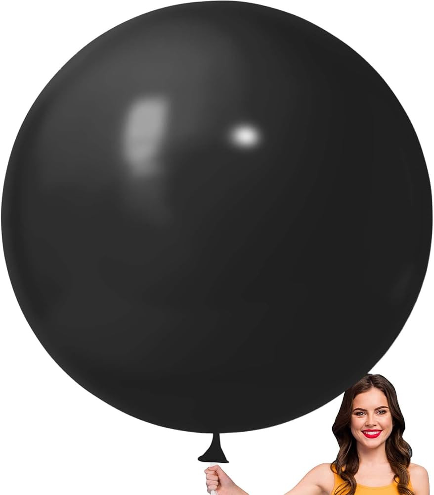 Amazon.com: RUBFAC 36in Black Giant Balloons, 5pcs Black Latex Helium Balloons for Birthday Party... | Amazon (US)