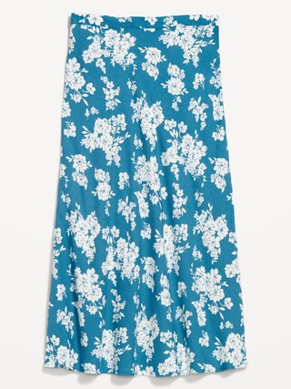 Crepe A-Line Midi Skirt | Old Navy (US)