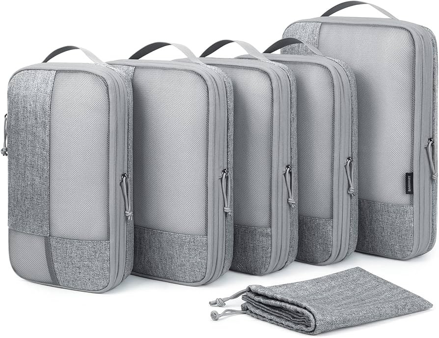 BAGSMART Compression Packing Cubes for Travel, 6 Set Travel Packing Cubes for Carry on Suitcases,... | Amazon (US)