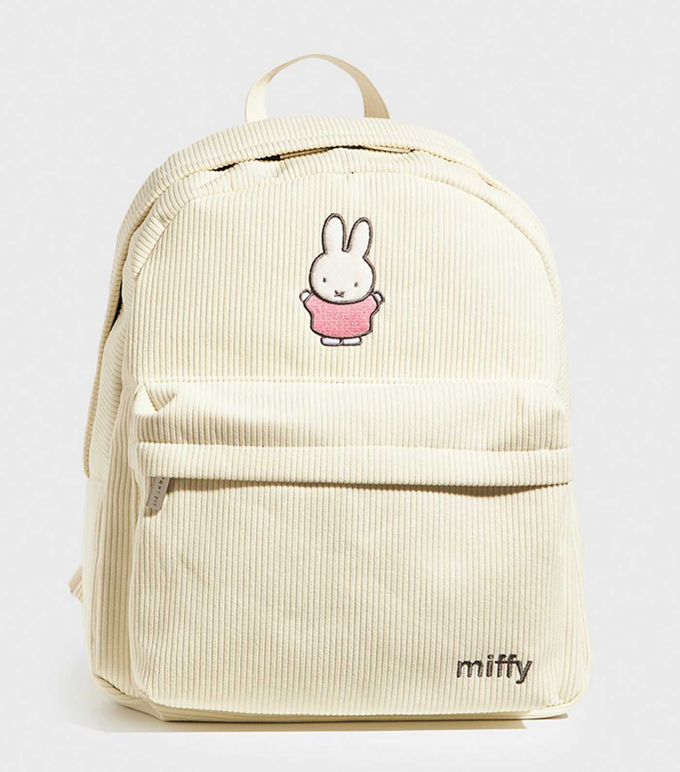 Skinnydip Cream Miffy Embroidered Corduroy Backpack | New Look | New Look (UK)