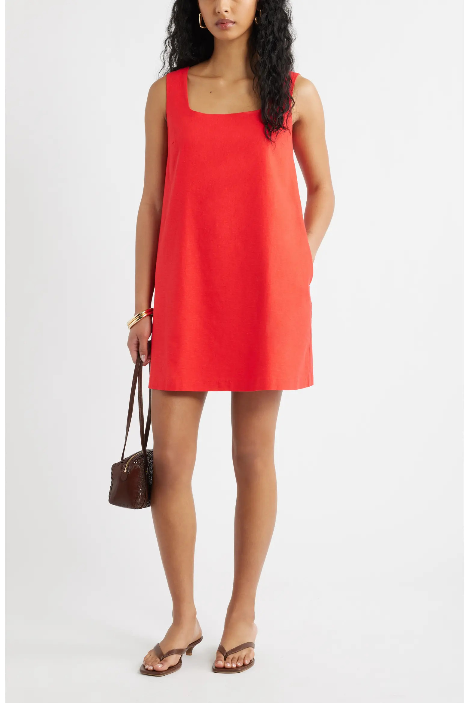 Linen Blend Shift Dress (Women) | Nordstrom | Nordstrom