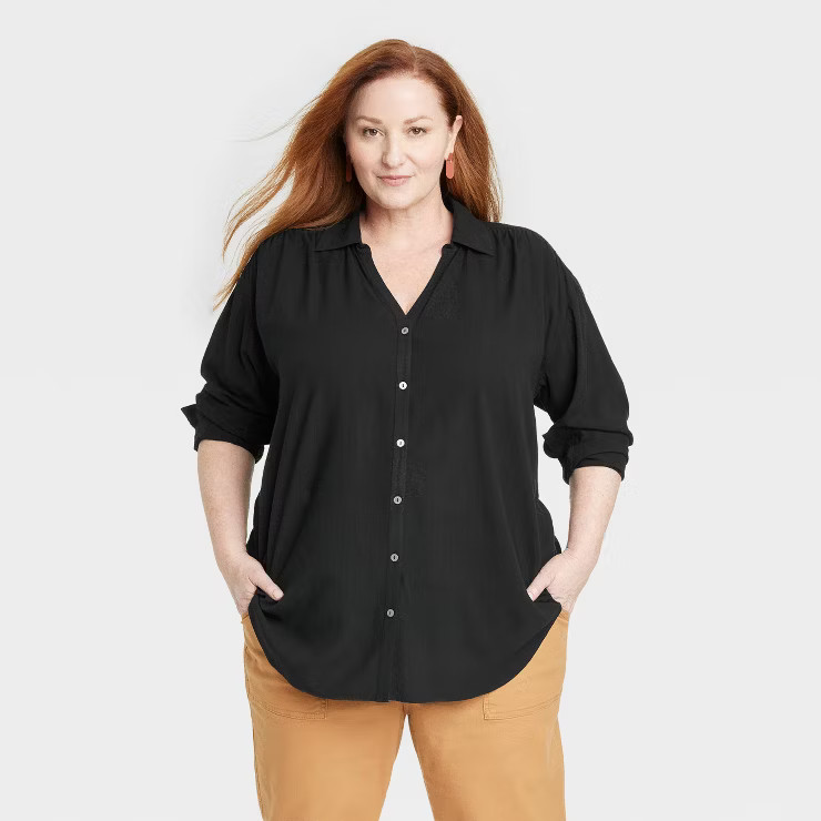 Women's Long Sleeve Button-Down Shirt - Knox Rose™ | Target