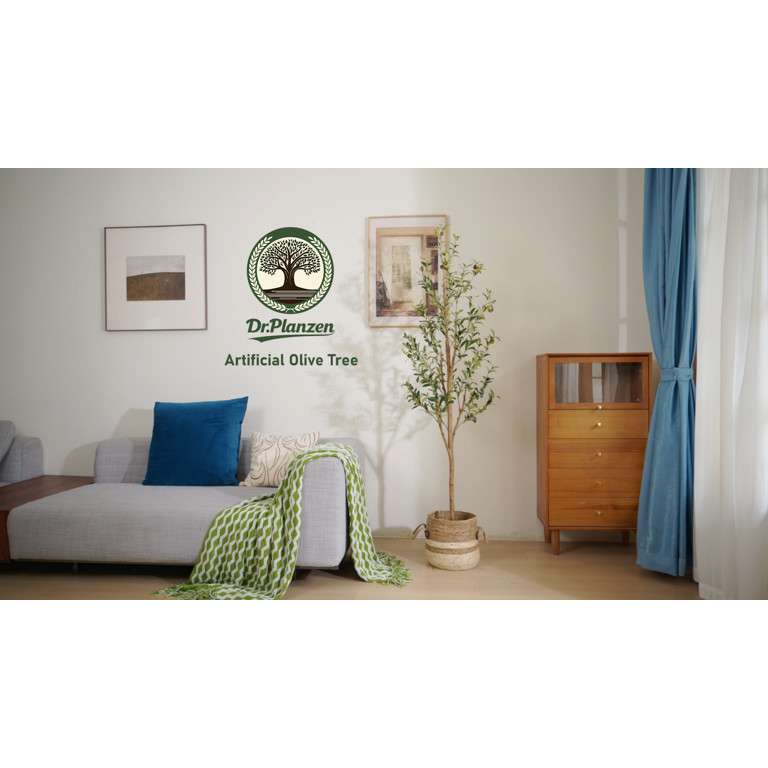 DR.Planzen 7ft Artificial Olive Tree Indoor, Tall Faux Olive Tree, Artificial Plants with Natural... | Walmart (US)