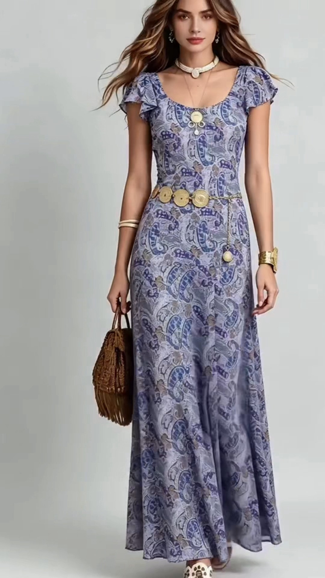 Paisley Print Ruffle Sleeve Boho Maxi Dress
#BohoDress #PaisleyPrint #MaxiDress #SummerOutfit #VacationDress  

 #LTKootd #LTKOver40 #LTKWorkwear