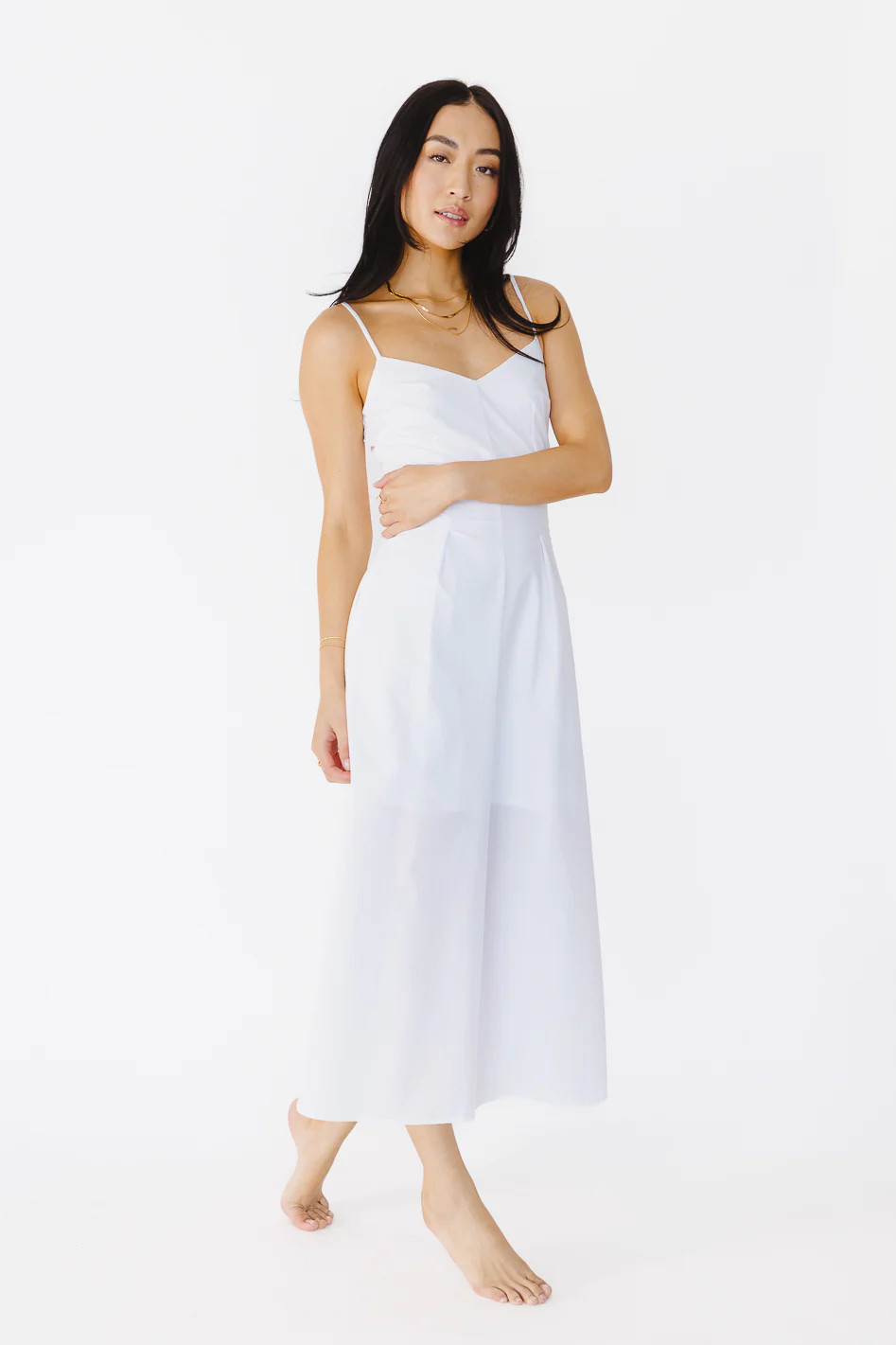 Dawn Midi Dress in White | Böhme US