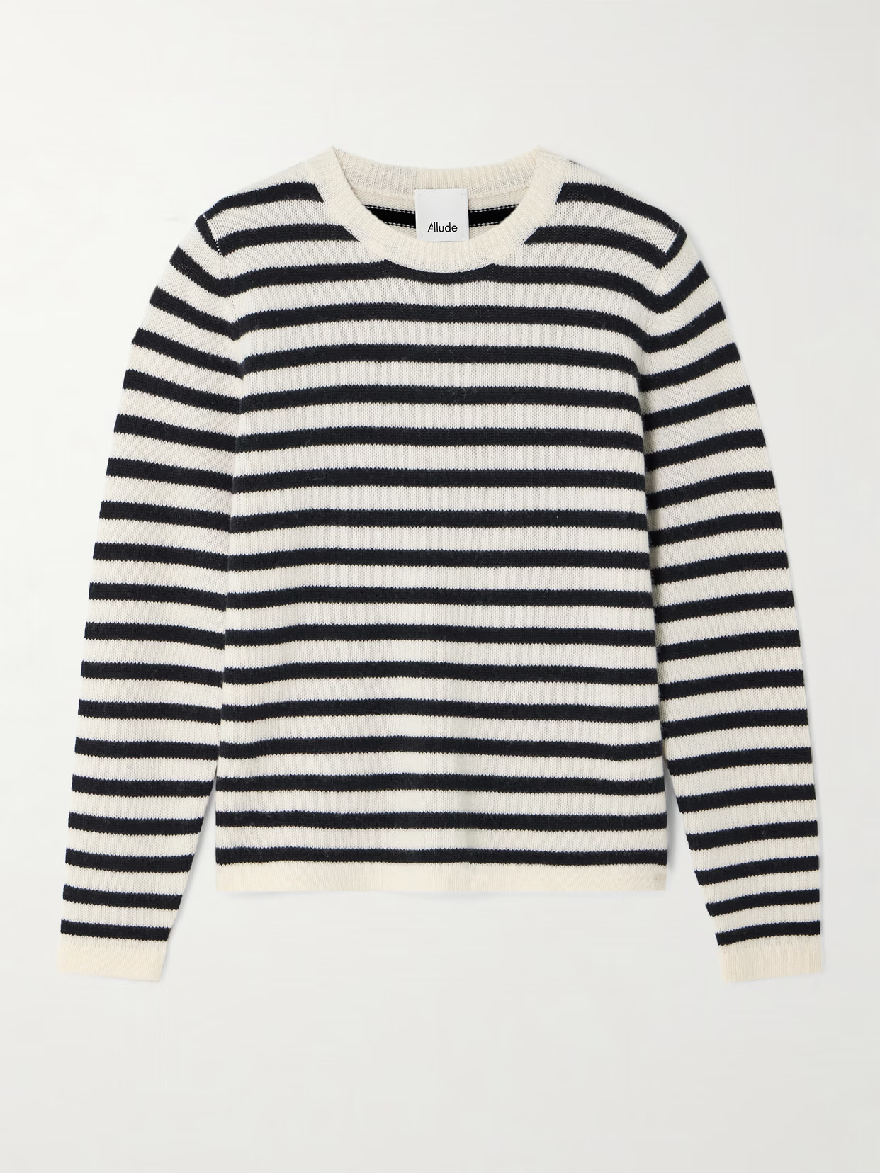 Allude - Striped Wool And Cashmere-blend Sweater - Black | NET-A-PORTER (US)